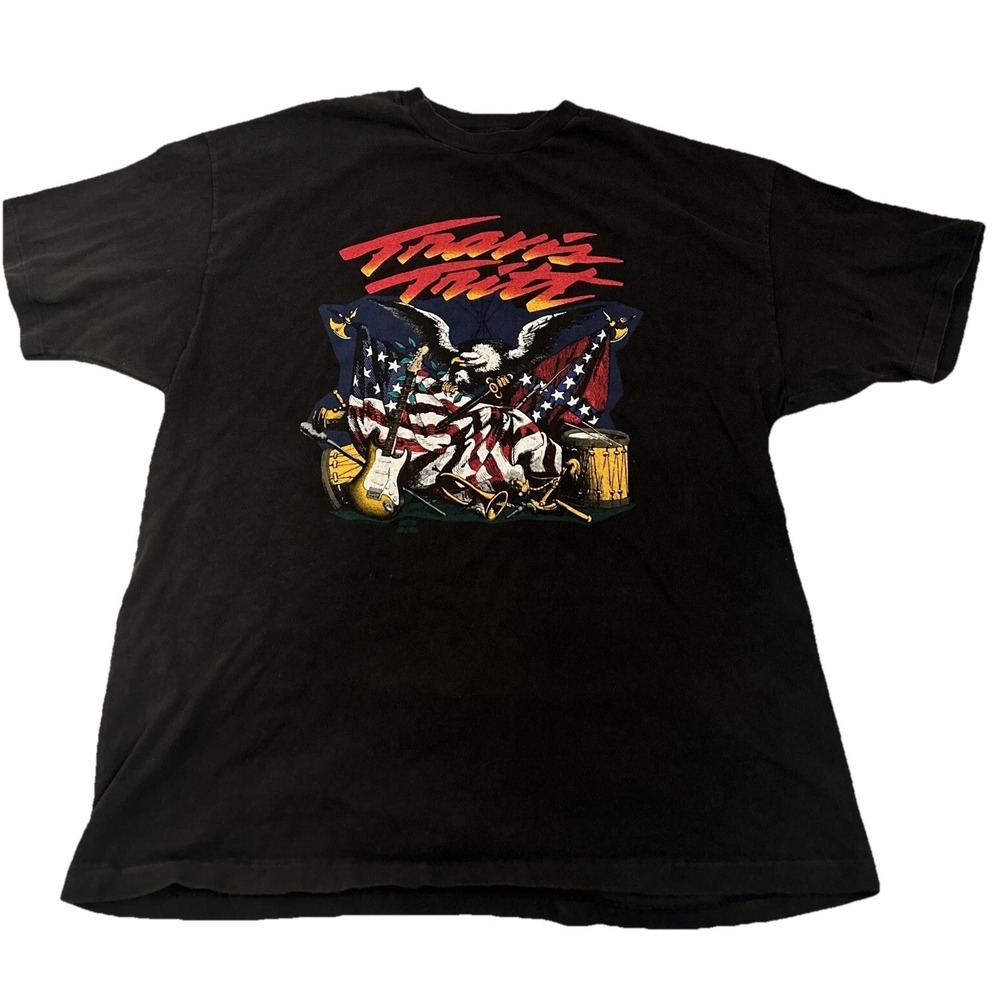 Vintage Travis Tritt Eagle Graphics 1980's Country Music Band Concert XL *Read
